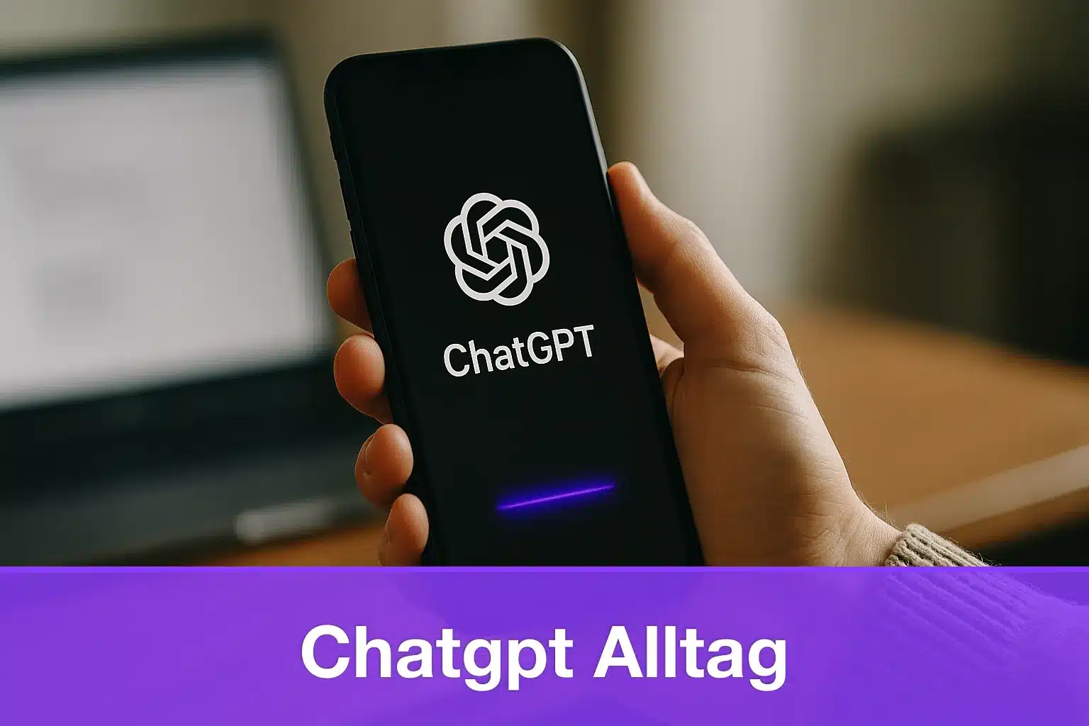 ChatGPT Alltag: Smartphone mit ChatGPT