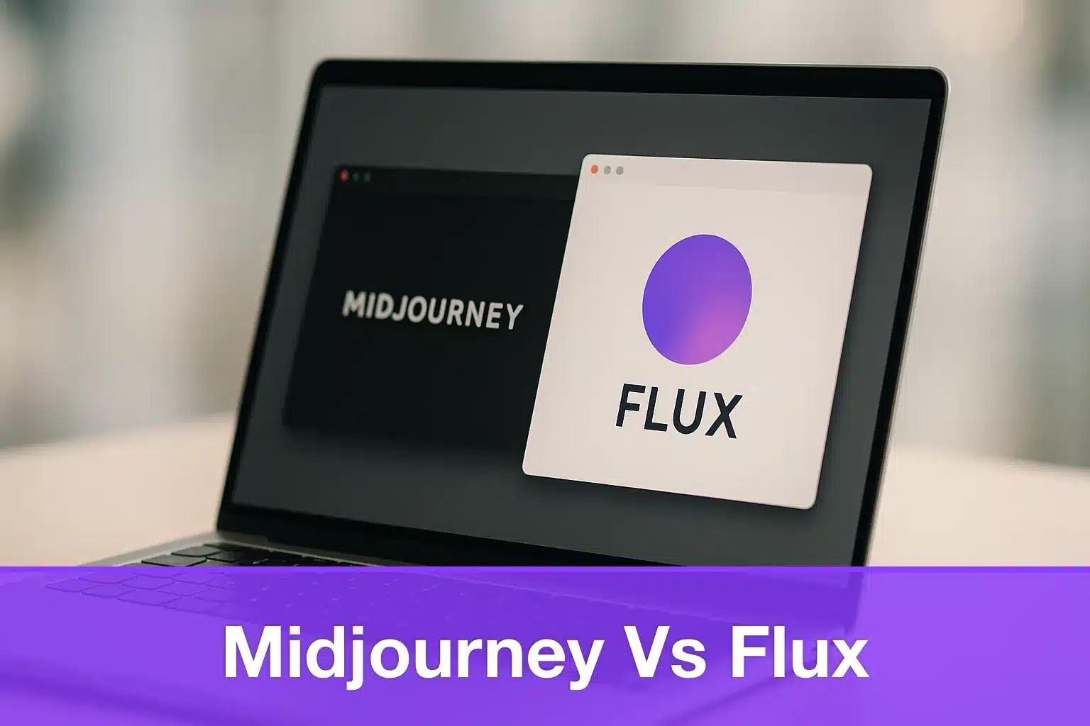 Midjourney vs Flux 2025: Notebook mit Vergleich