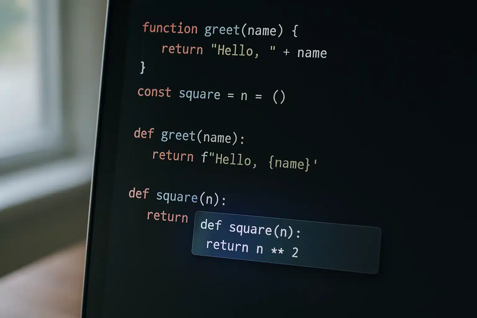 intelligente code-autovervollständigung in Python und JS