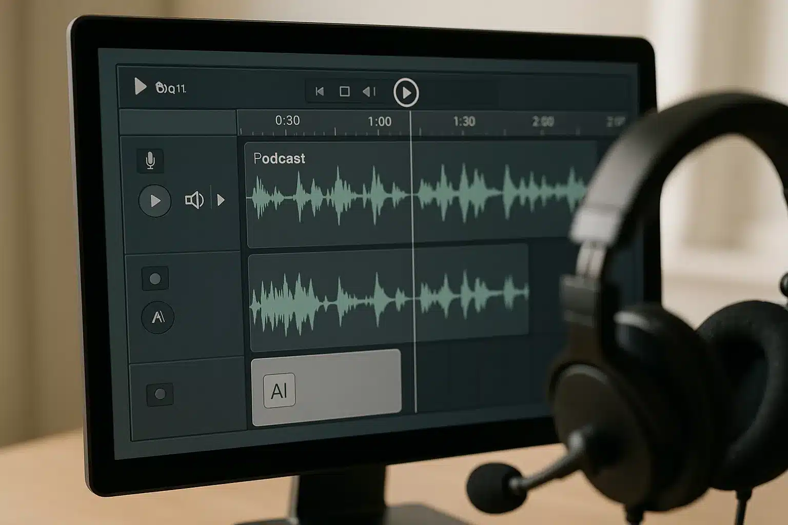 Workflow mit AI Podcast Tools: Schnitt-Übersicht