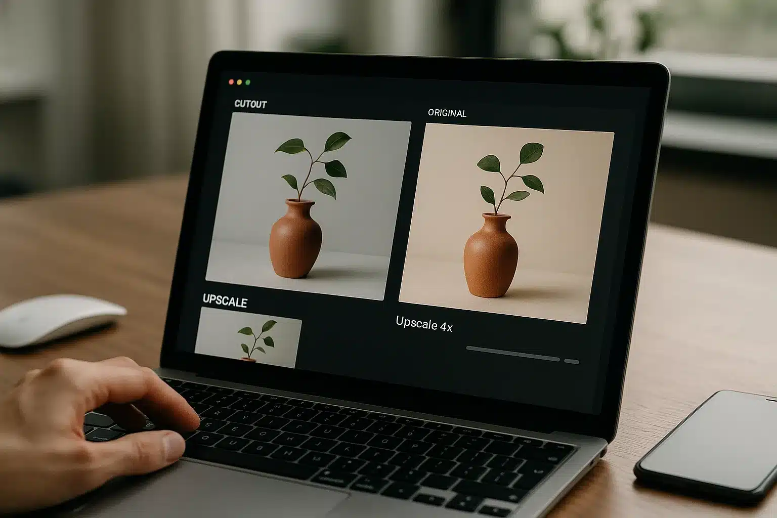 AI Tools für Designer – Beispiel für KI-Freisteller und Upscaling