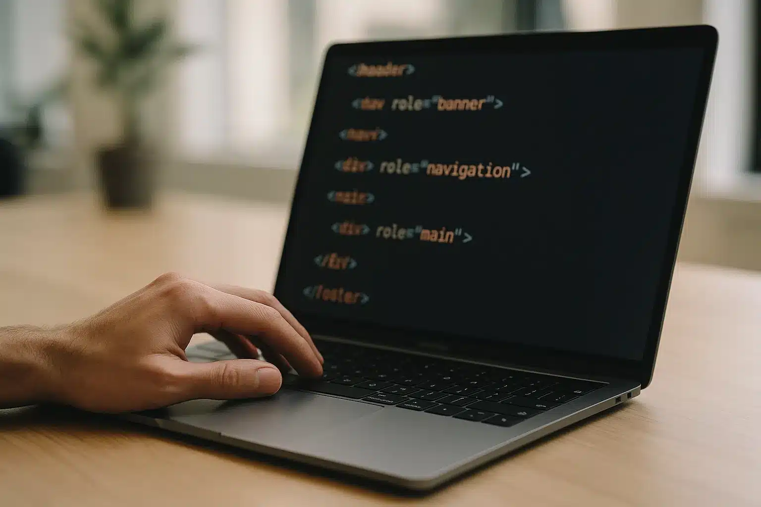 Semantische Struktur für zugängliche webentwicklung, mit Landmarken und klaren Rollen