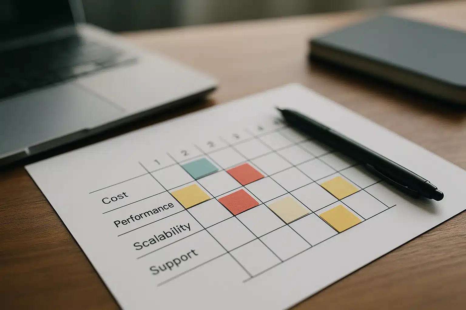 Bewertungsmatrix: Kriterien gewichten und messen