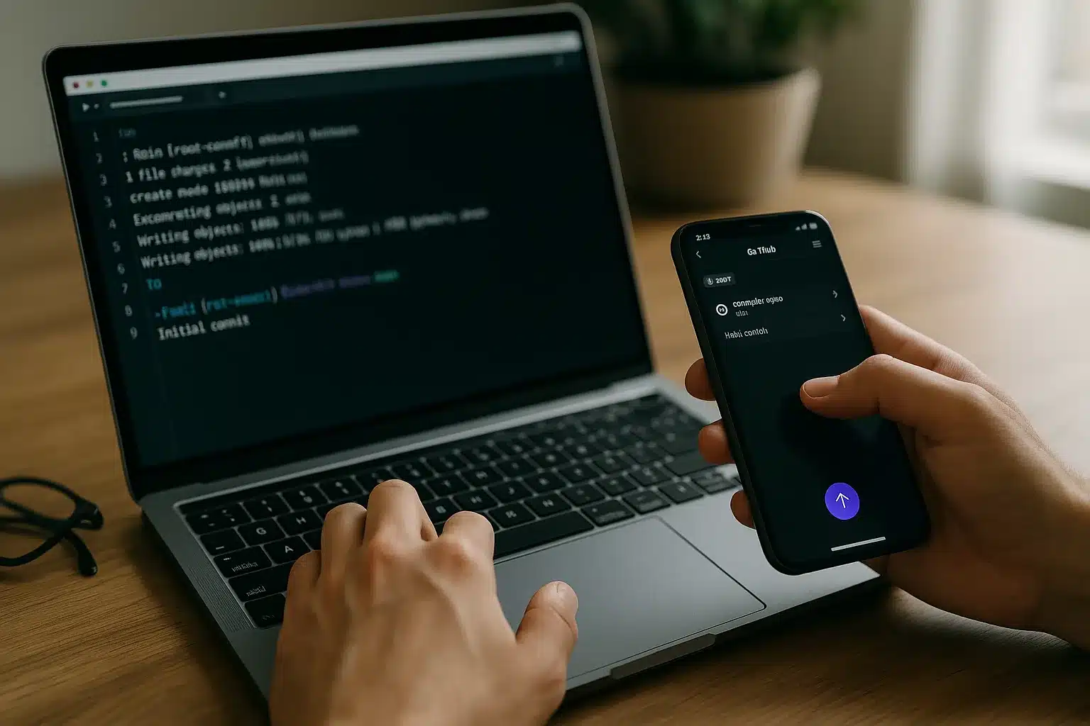 Schaubild: Git und GitHub erster Push