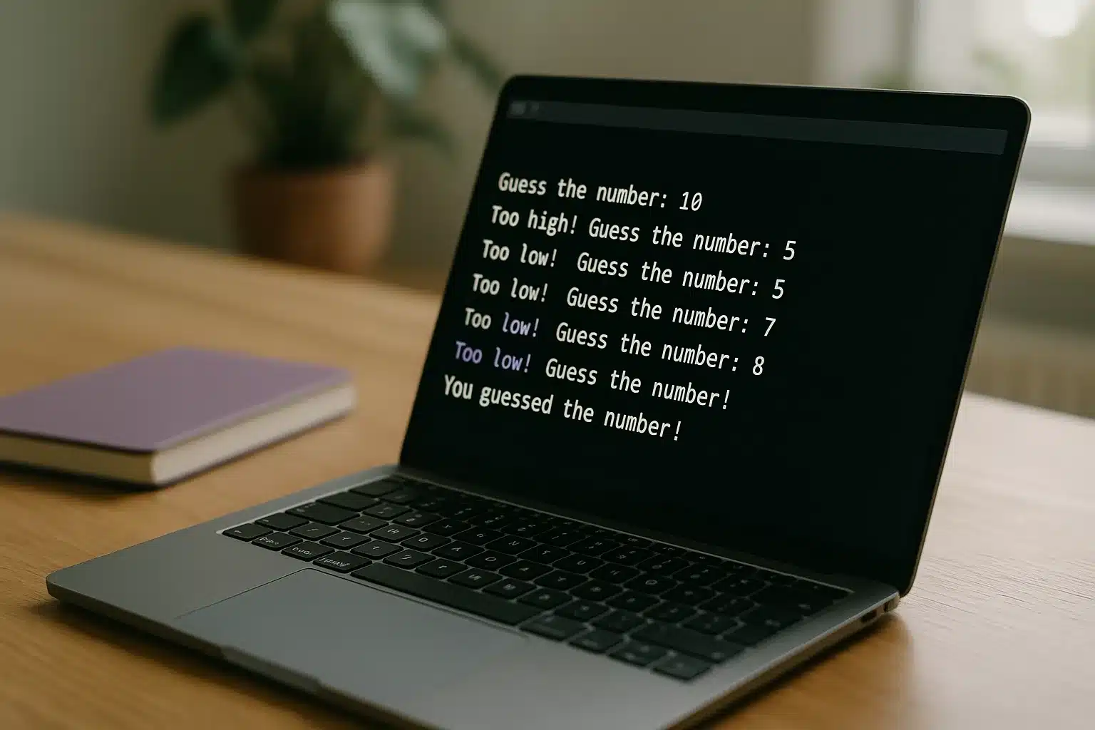 Konsolenausgabe eines kleinen Zahlenratenspiels – python für einsteiger