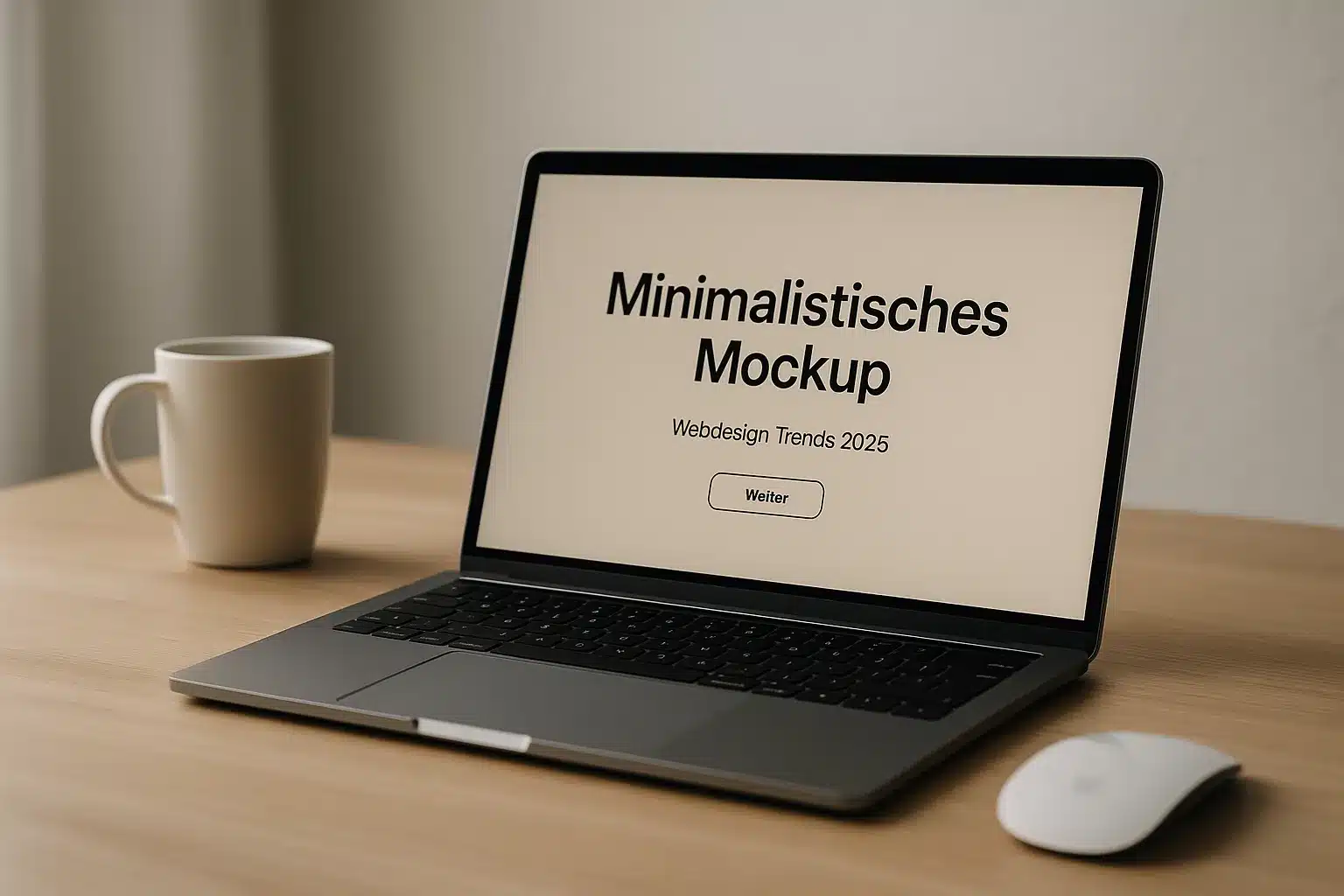 Minimalistisches Mockup – Webdesign Trends 2025
