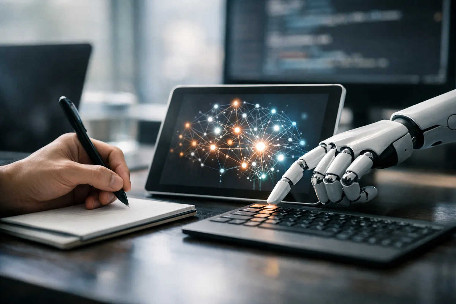 Skizze: Mensch und KI im Workflow