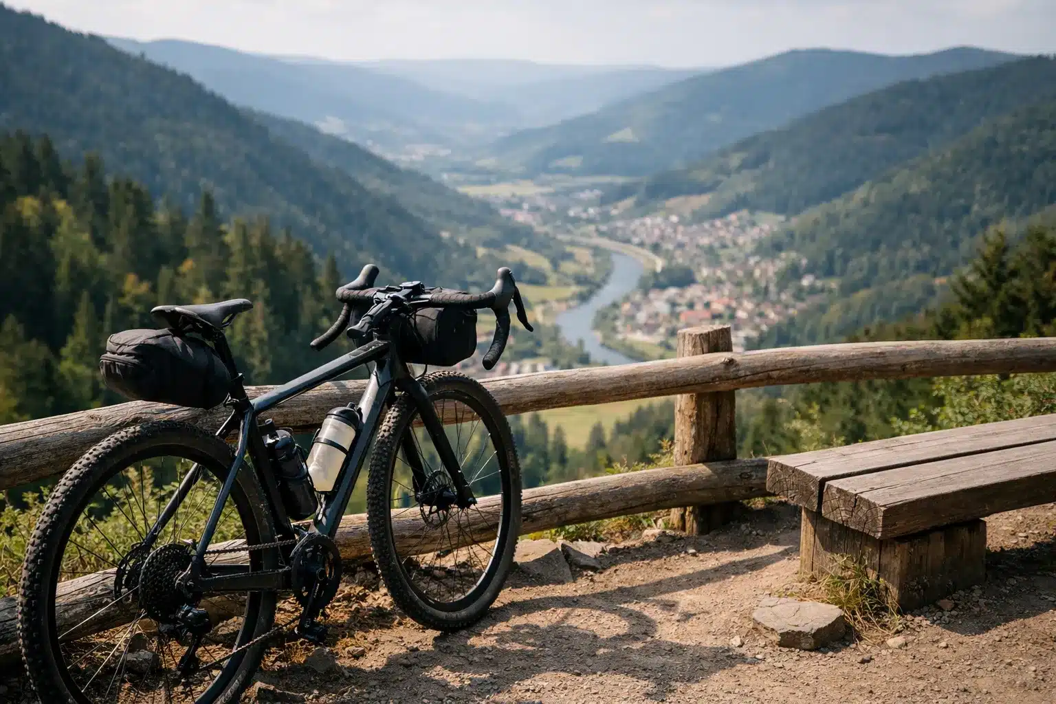 Gravelbike Touren Schwarzwald: Aussichtspunkt über dem Kinzigtal