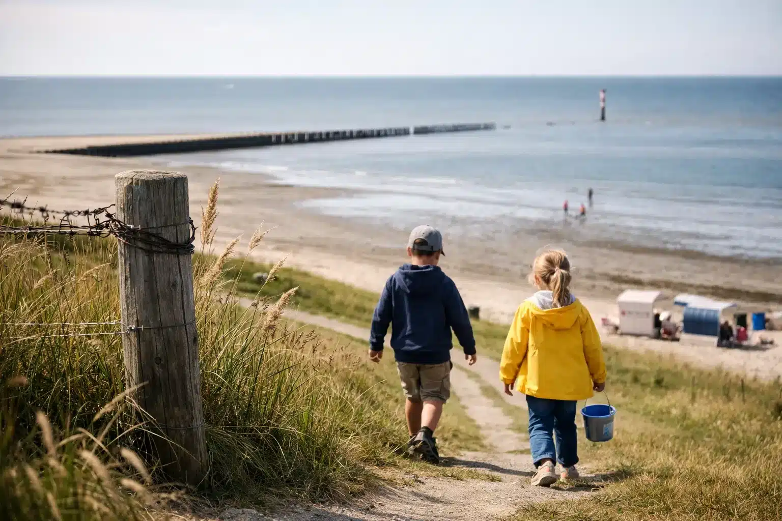 wochenende an der nordsee mit Kindern am Deich