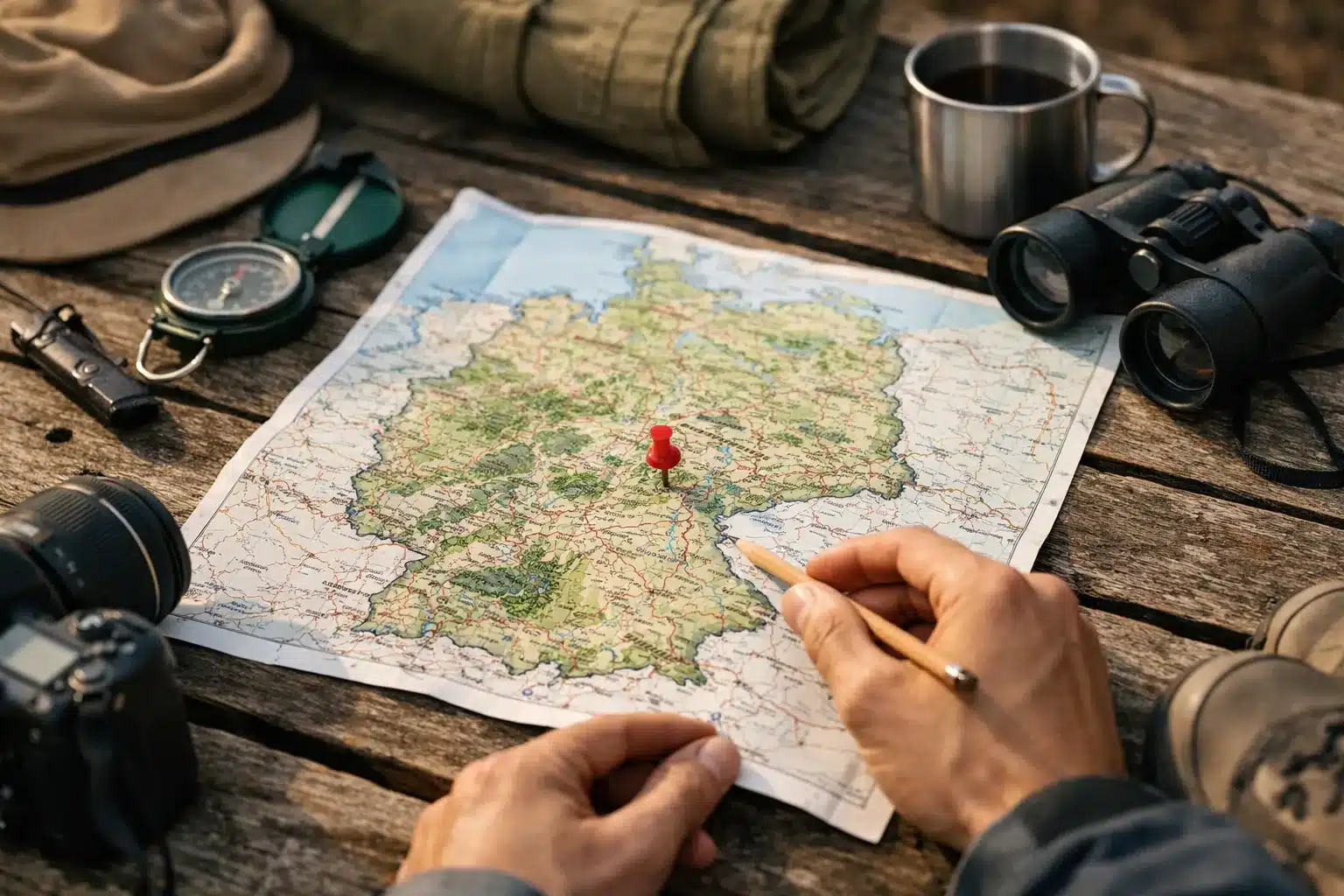 Karte und Ideen für freizeitaktivitäten draußen deutschland