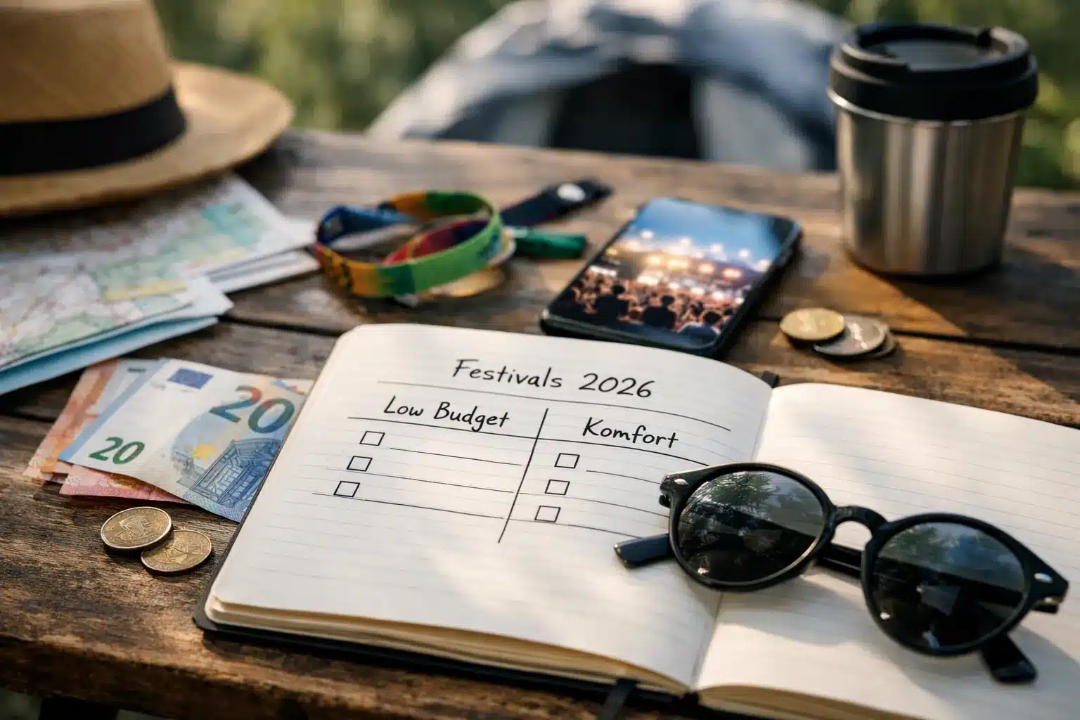 Vergleich aus der Festival Übersicht Deutschland 2026 mit Budget und Komfort