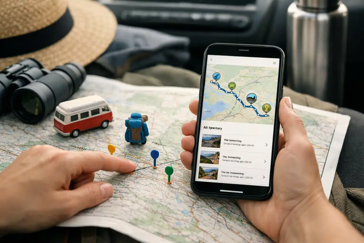 Beispiel für freizeitplanung mit ki bei einem Familienausflug mit Route und Stopps
