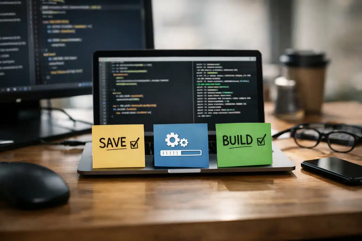 Ablauf mit web-build-tools vom Speichern bis zum fertigen Bundle