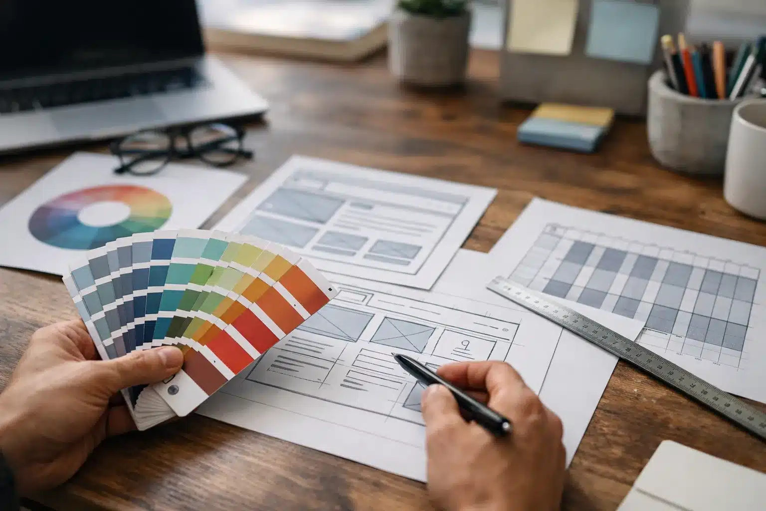 Farbschema und Raster als webdesign grundwissen für eine gut lesbare Seite